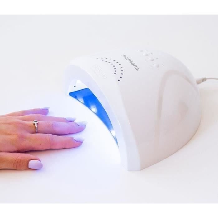 Lampe UV ongle LED - MEDISANA - ND A80 - 2 en 1 pour tous gels et vernis UV - Minuteries - 2 intensités - Auto off