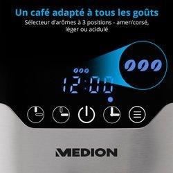 Cafetiere filtre programmable avec carafe - MEDION - MD 18458 - isotherme - 900W - 1,2 L