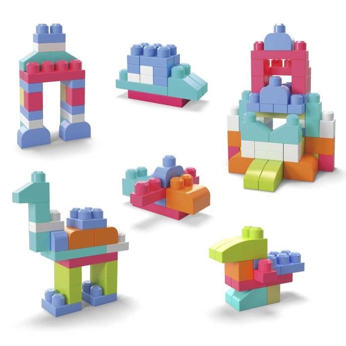 Mega Bloks - Sac Medium Rose 60 briques - Briques de construction  - 12 mois et + DCH54