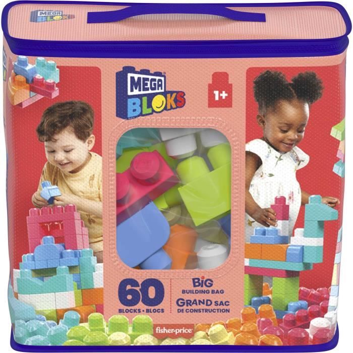 Mega Bloks - Sac Medium Rose 60 briques - Briques de construction  - 12 mois et + DCH54