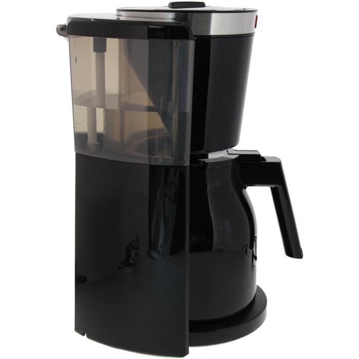 Cafetiere filtre MELITTA - Look IV Therm Selection 1011-12 Noir/Acier Brossé - 8 tasses - Systeme anti-gouttes