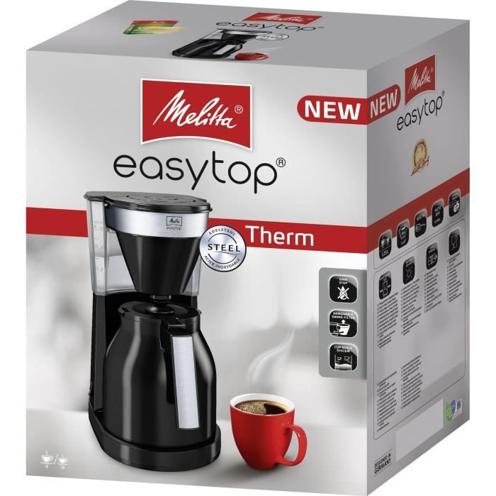 Cafetiere filtre MELITTA Easy Top Therm II 1023-08 - 1L - 1050 W - Noir