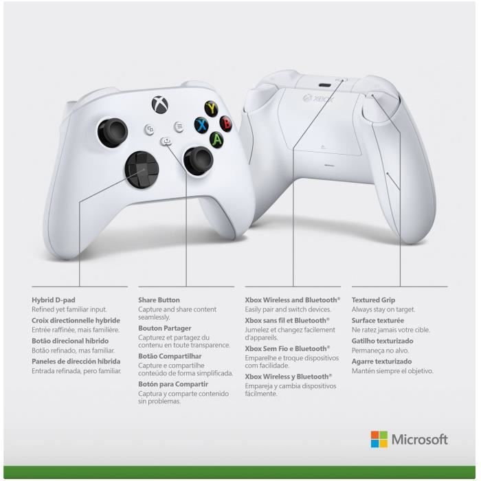 Manette Xbox Xbox sans fil Robot White