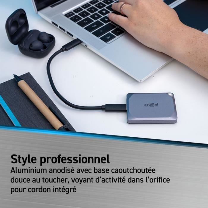 CRUCIAL- SSD Externe Portable - X9 Pro - 4 To - USB 3.0 - CT4000X9PROSSD9