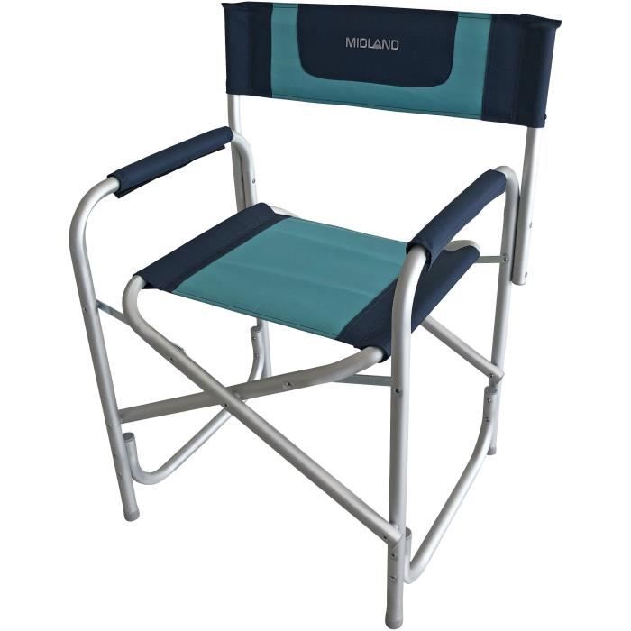 Fauteuil - MIDLAND - Director Midland - Bleu marine / Bleu turquoise