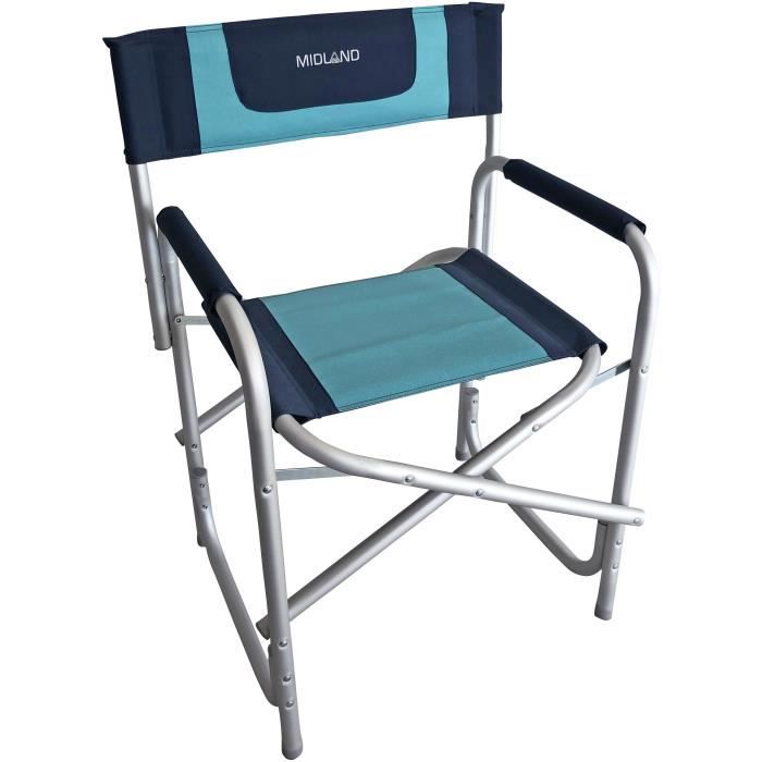 Fauteuil - MIDLAND - Director Midland - Bleu marine / Bleu turquoise