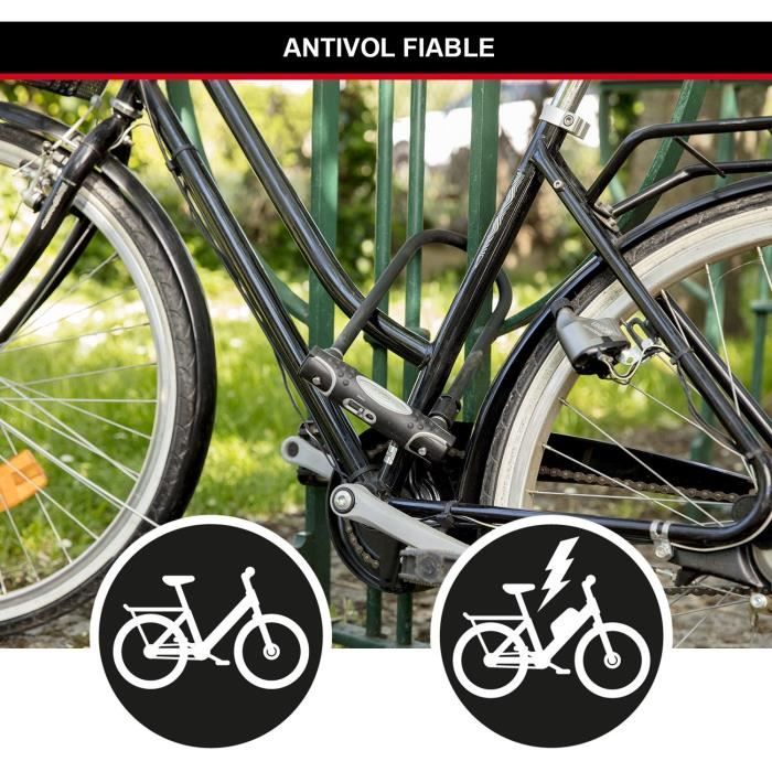 Antivol Vélo U - MASTER LOCK - 8195EURDPROCOLWR - Acier Cémenté, Clé, Rouge