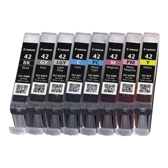 Cartouche d'encre CLI-42 8inks - CANON - Noir et couleur - Capacité standard - multipack 8 encres