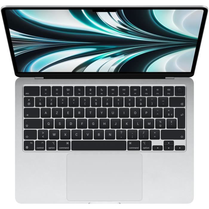 Apple - 13,6 MacBook Air M2 - RAM 8Go - Stockage 256Go - Argent - AZERTY