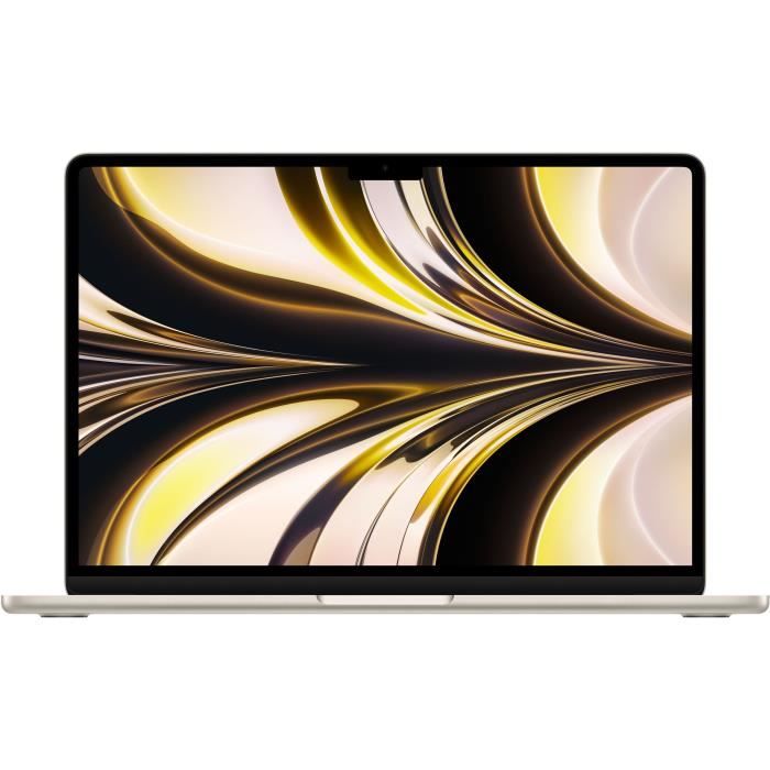 Apple - 13,6 MacBook Air M2 - RAM 8Go - Stockage 256Go - Lumiere Stellaire - AZERTY