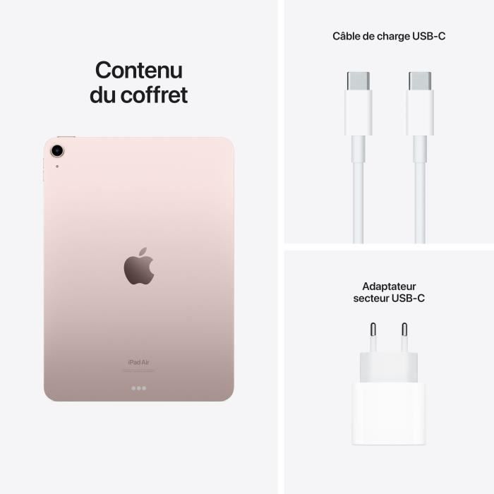 Apple - iPad Air (2022) - 10,9 - WiFi   - 64 Go - Rose