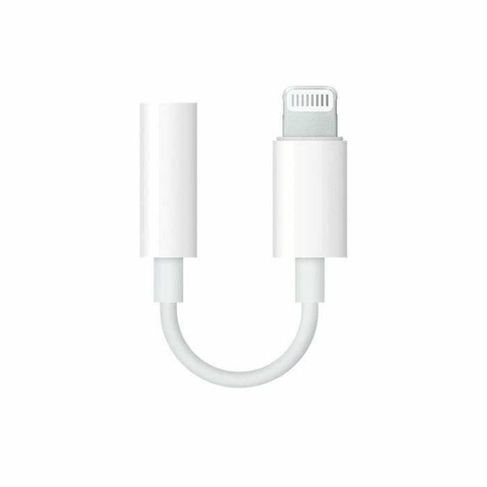 Câble téléphone portable Apple Adaptateur Lightning vers prise jack 3,5 mm (MMX62ZM/A)