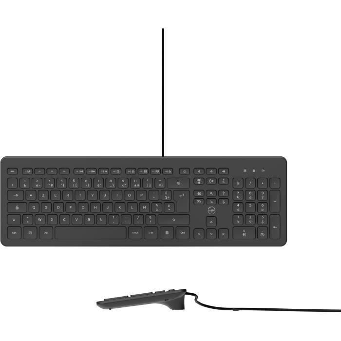 MOBILITY LAB ML304250 - Clavier PC Business Filaire avec 2 hub USB intégré - Noir