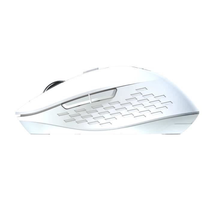 Souris sans fil - MOBILITY LAB - Omega - Bluetooth et récepteur 2,4GHz - Blanc - Clics silencieux - Précision réglable