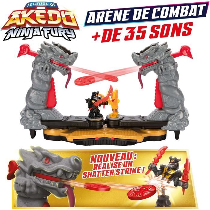 Arene de Combat Ninja Fury - MOOSE TOYS - AKEDO - Combat avec figurines, contrôleurs et effets sonores