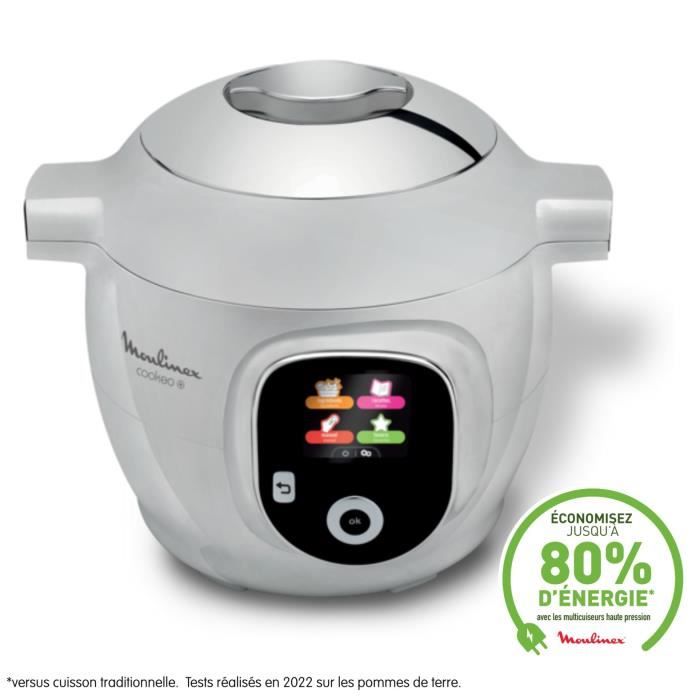 Mijoteur Moulinex Multicuiseur intelligent Cookeo Gris 80 recettes CE854B10