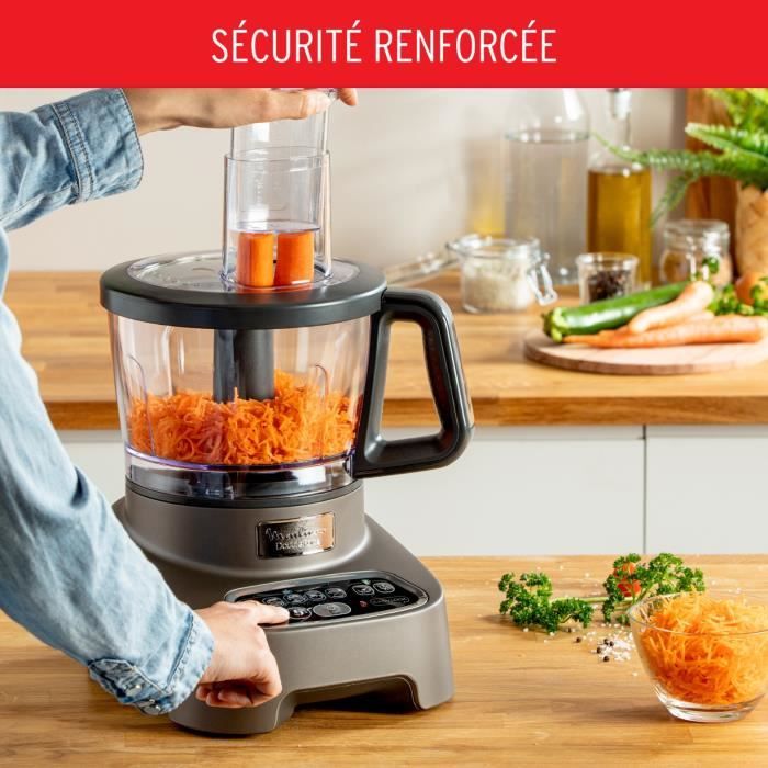 MOULINEX Double force Robot multifonction, 2 sorties moteur, 6 vitesses, Blender Smoothies et Shakes, 10 accessoires FP827E10