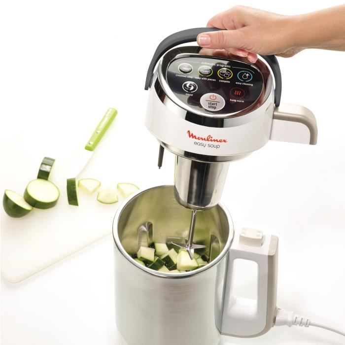 MOULINEX Blender chauffant, 1.2 L, 5 programmes, Double paroi, Maintien au Chaud, Soupe, Compote, Smoothies, Easy soup LM841B10