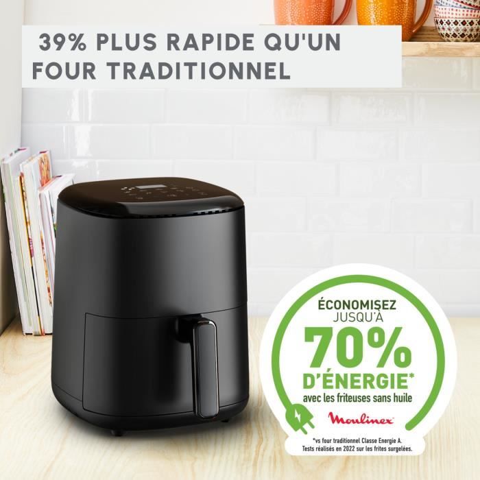 MOULINEX Easy Fry Compact, Friteuse sans huile, 3 L, 4 personnes, 10 Programmes automatiques, Ecran digital, Air fryer EZ145820