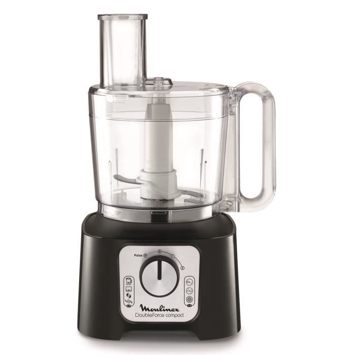 MOULINEX Double Force Compact Robot multifonction, 2 sorties moteur, 2 vitesses, Blender Smoothies et Shakes, 9 accessoires