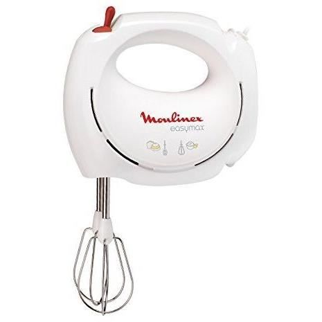 MOULINEX EasyMax Batteur électrique, 200 W, 5 vitesses, 2 jeux de fouets inox, Compact, Ergonomique ABM11A30