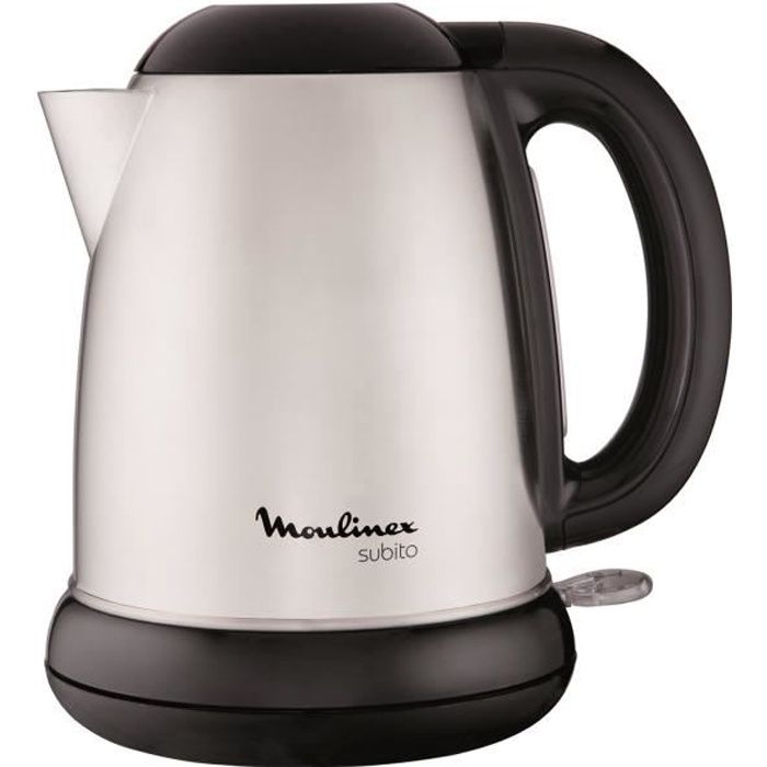 MOULINEX Subito Bouilloire électrique, 1,7 L, Base 360°, Filtre antitartre amovible, Niveau d'eau visible BY540D10