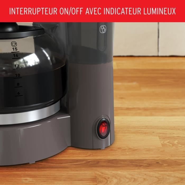 MOULINEX Rio Cafetiere filtre 1.25L, 15 tasses, Anti-goutte, Maintien au chaud FG170910