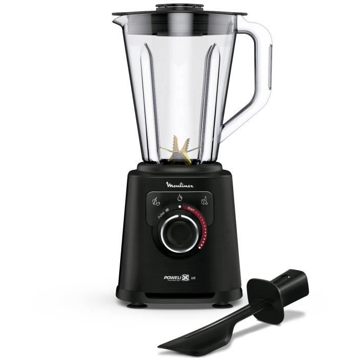 MOULINEX PerfectMix+ Blender électrique, Bol incassable 2 L, Mixeur haute vitesse, Lames acier inoxydale LM88A810