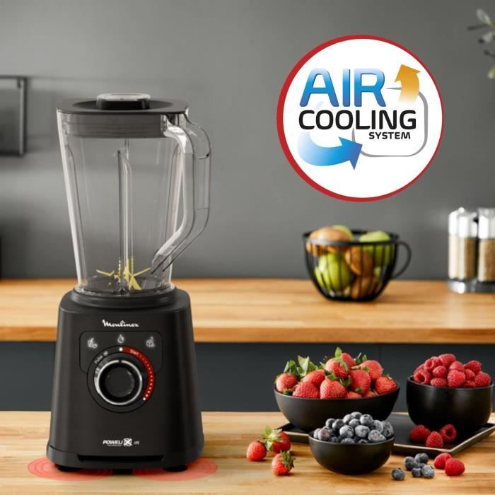 MOULINEX PerfectMix+ Blender électrique, Bol incassable 2 L, Mixeur haute vitesse, Lames acier inoxydale LM88A810