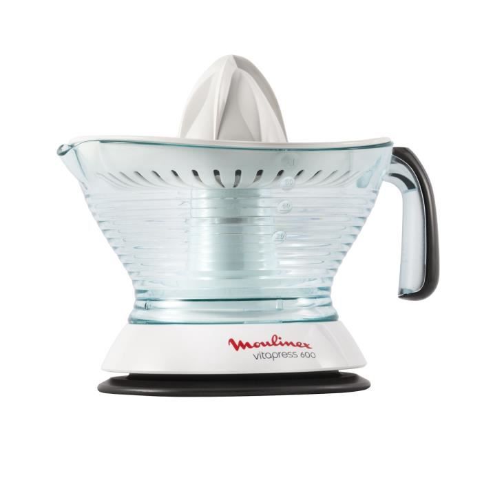 MOULINEX Vitapress Presse-agrumes électrique, Capacité 0,6 L, 25 W, Sélecteur de Pulpe, Extraction maximum des jus PC300B10