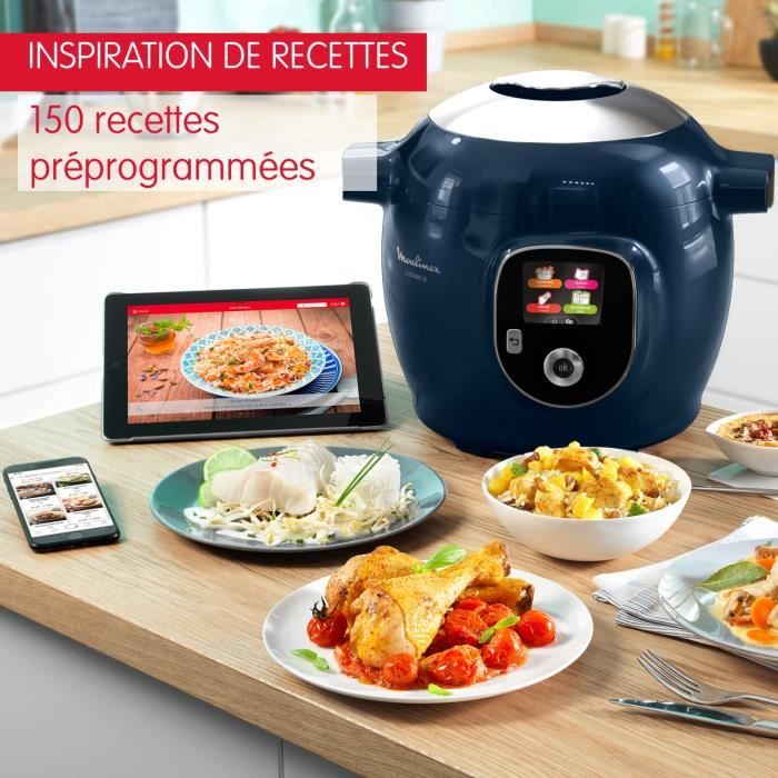 MOULINEX COOKEO+ Multicuiseur intelligent haute pression, 6 L, 6 pers, 150 recettes intégrées, Application Moulinex YY5137FB