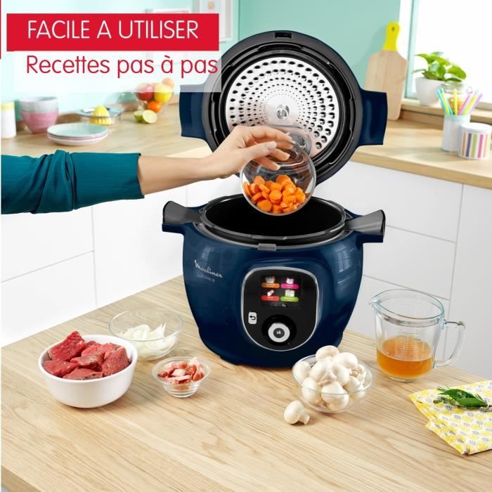 MOULINEX COOKEO+ Multicuiseur intelligent haute pression, 6 L, 6 pers, 150 recettes intégrées, Application Moulinex YY5137FB