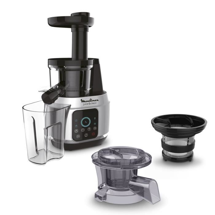 MOULINEX Juice & Clean Extracteur de jus, Technologie Easy Clean, Pressage a froid, Pulpe réglable, Ecran tactile ZU420E10