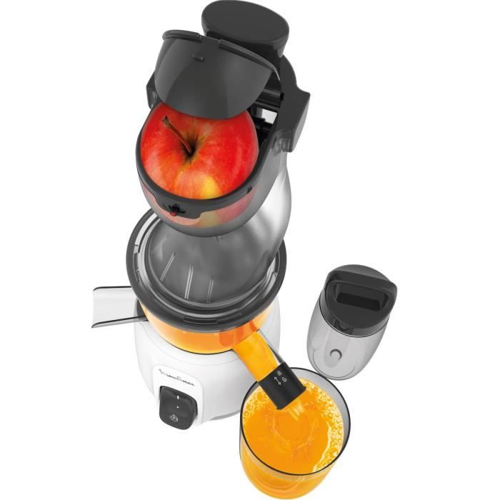 Extracteur de Jus a Froid MOULINEX Ultra Juice ZU600110 - 2 Filtres Gourde 600 mL - Goulotte Extra-large 85 mm