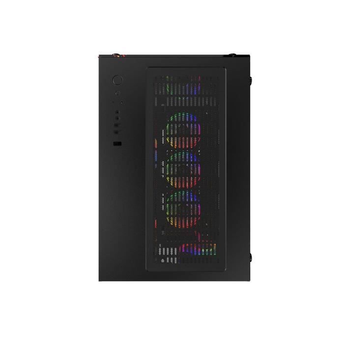 MRED - Boîtier PC Gamer ATX - Noir RGB Crystal Sea