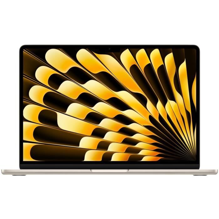 Apple - 13,6 MacBook Air M3 (2024) - RAM 8Go - Stockage 512Go - Lumiere Stellaire - AZERTY