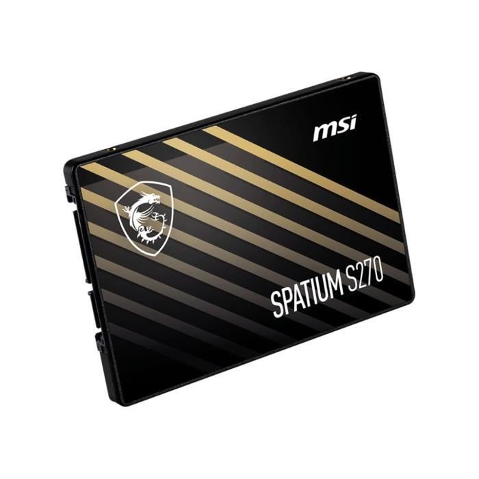 SSD interne - MSI - SPATIUM S270 - 480Go - SATA 2.5 - Vitesses fulgurantes