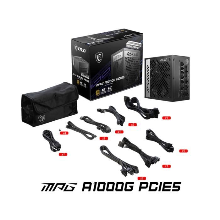 MSI MPG A1000G PCIE5 Bloc d'alimentation 1000W