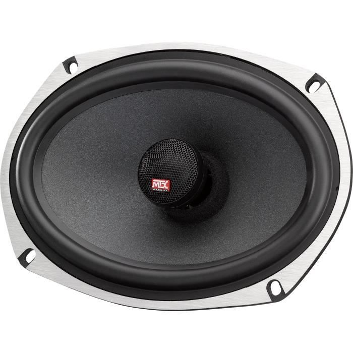 MTX TX669C Haut-parleurs voiture Coaxiaux 15x23cm 6x9 2 voies 120W RMS 4 Châssis alu Tweeters néodyme dôme soie Membrane fibre