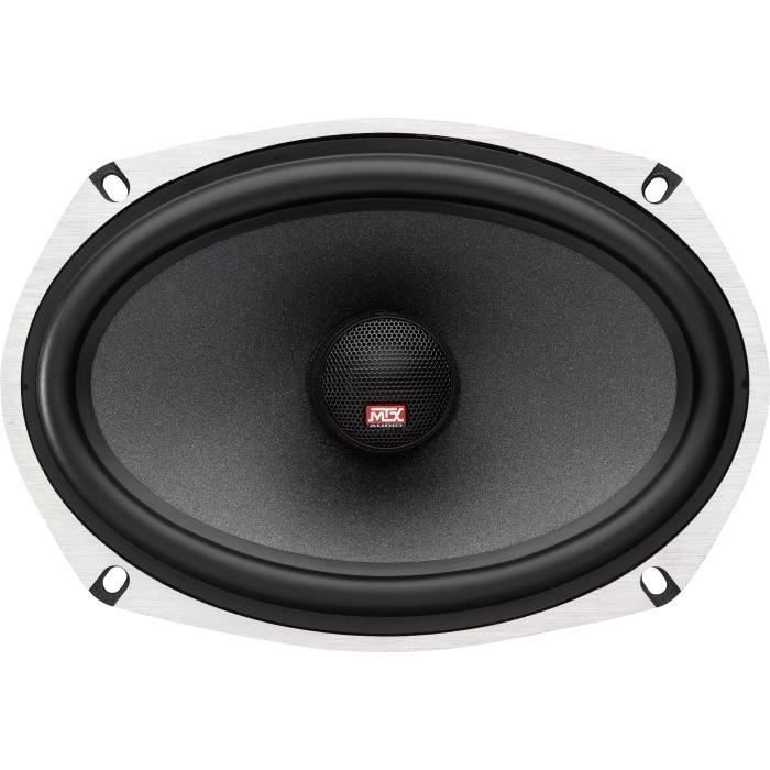 MTX TX669C Haut-parleurs voiture Coaxiaux 15x23cm 6x9 2 voies 120W RMS 4 Châssis alu Tweeters néodyme dôme soie Membrane fibre