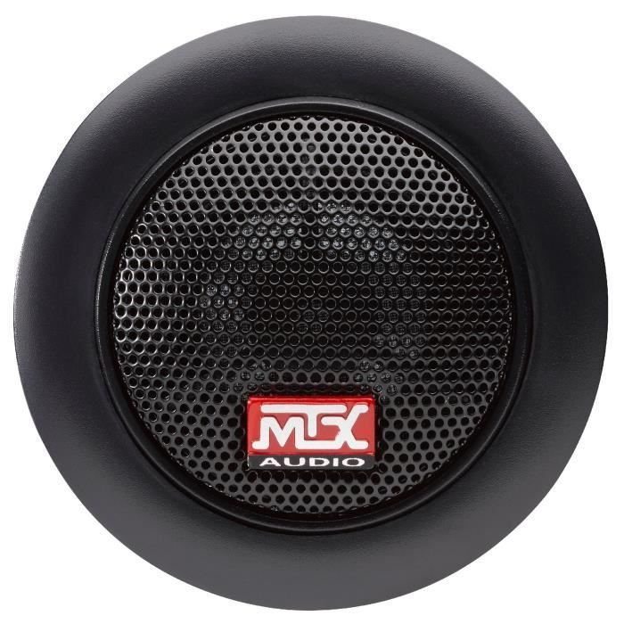 MTX TX465S Haut-parleurs voiture Kit 2 voies 16,5cm 80W RMS 4 Tweeteers néodyme 25mm Membranes pulpe célulose