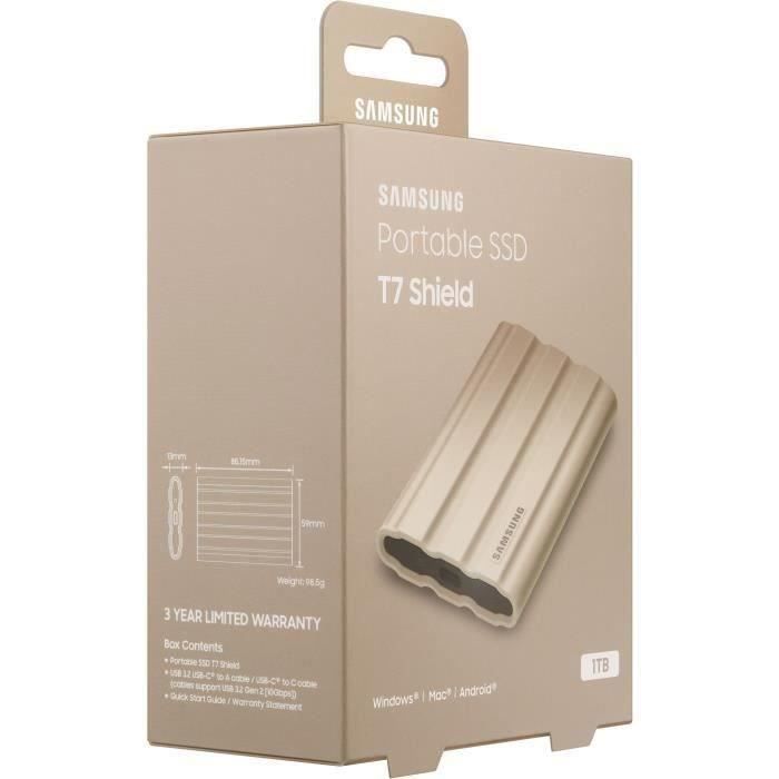 SAMSUNG SSD Externe T7 Shield Beige 1 To MU-PE1T0K/EU