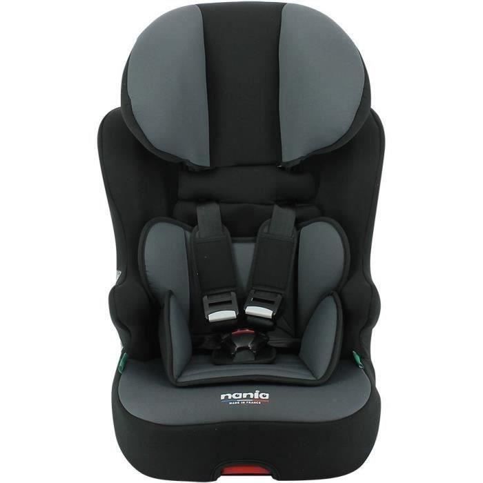 NANIA Siege auto isofix RACE I FIX, Groupe 1/2/3, de 3 a 10 ans, 9-36 kg, 76-140 cm R129   Tetiere réglable - Base inclinable  - No