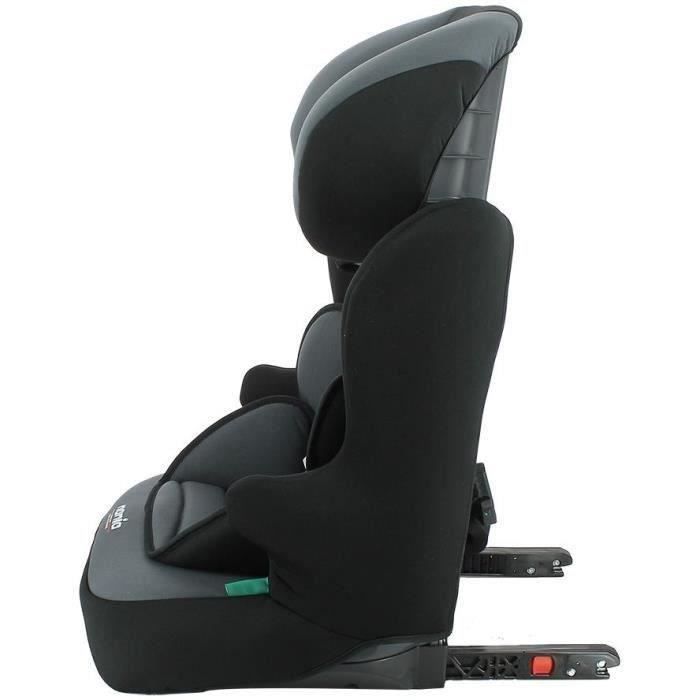 NANIA Siege auto isofix RACE I FIX, Groupe 1/2/3, de 3 a 10 ans, 9-36 kg, 76-140 cm R129   Tetiere réglable - Base inclinable  - No