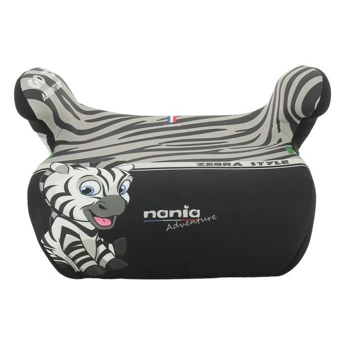 NANIA Rehausseur fixations isofix ALPHIX, groupe 3, de 8 a 12 ans, 25-36 kg, 125-150 cm, R129 - Avec accoudoirs - Noir