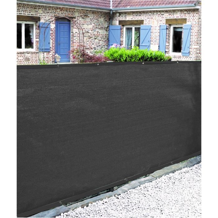 Brise-vue - NATURE -  1 x 3 m - Occultant 5/5 - HDPE 350 g/m² - Anthracite