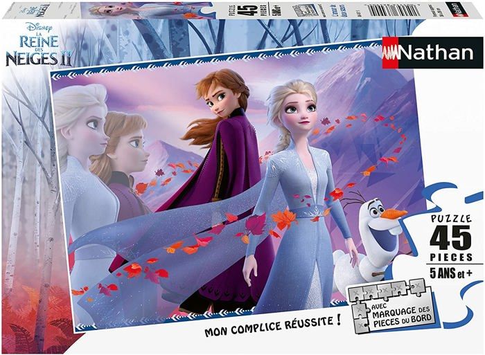 Puzzle La Reine des Neiges 2 - Nathan - 45 pieces - Amour de deux soeurs