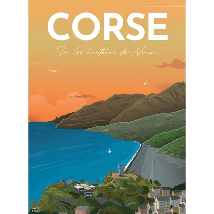 Puzzle 500 pieces, Affiche de la Corse/Louis l'Affiche, Des 10 ans, Collection Nostalgie, 87826, Nathan