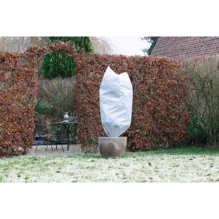 NATURE Lot de 3 housse d'hivernage 50 g/m² - Ø 50 cm x 1 m - Blanc