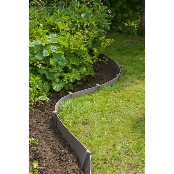 Bordure de jardin - NATURE - H15 cm x 10 m - Polyéthylene recyclé - Terre cuite